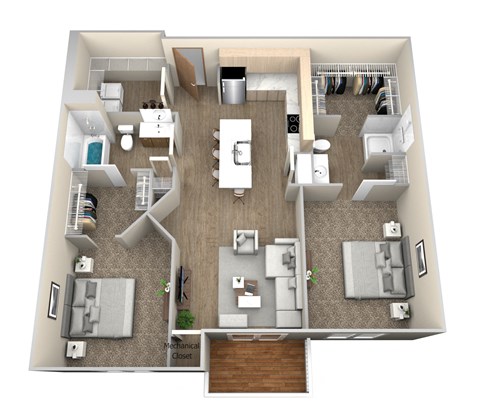 our apartments have a spacious floor plan with plenty of room to move around at Pinehurst Apartments, Baxter